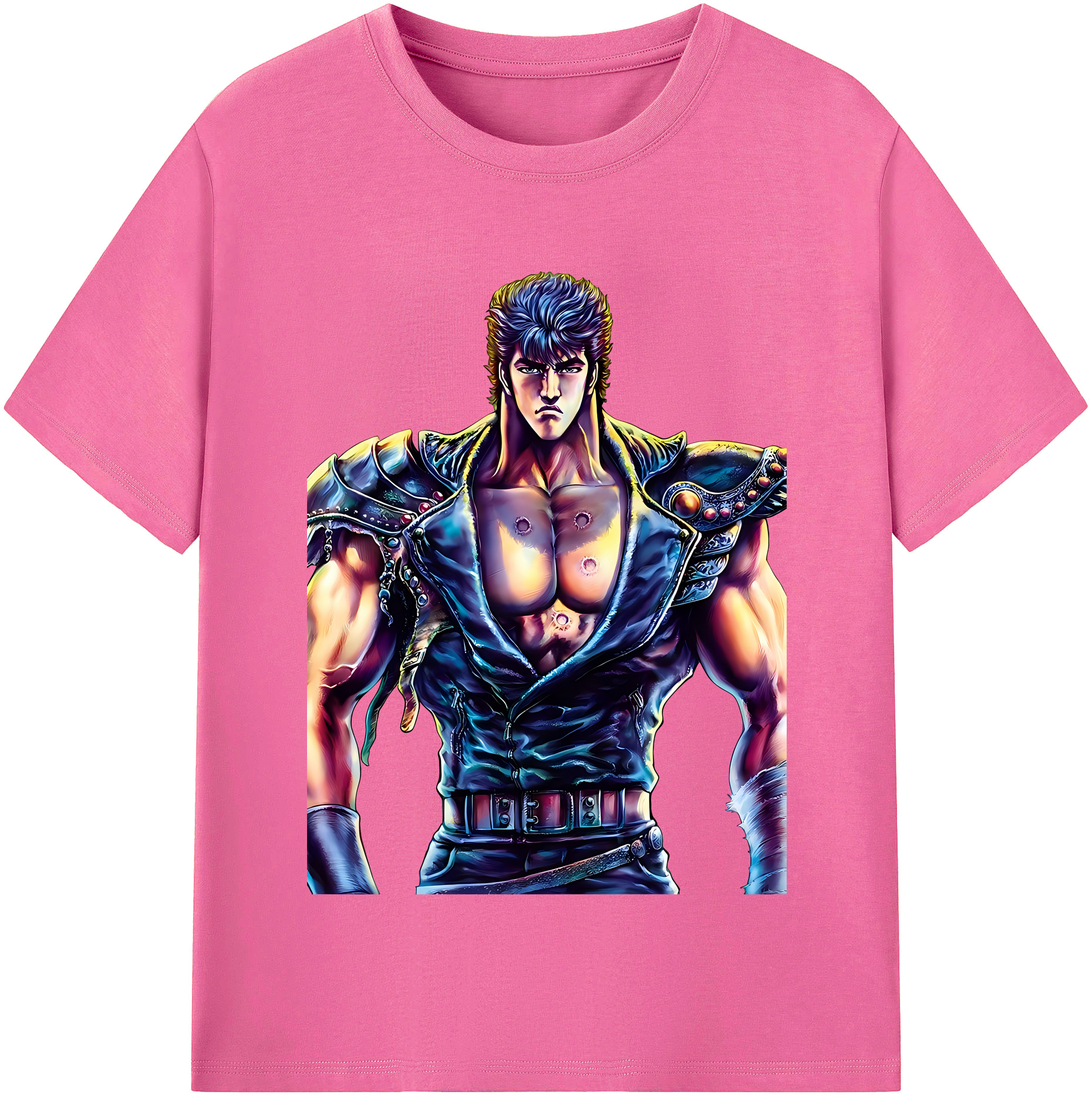 （画像用） 北斗の拳 Fist of the North Star レディースカジュアルプリントTシャツ（綿100％）